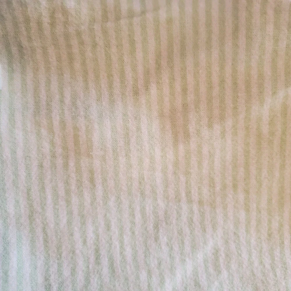 VINTAGE MARTHA STEWART EVERYDAY BABY BLANKET Green STRIPED 33 X 28‎ 100% COTTON